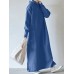 Women Thick Puff Sleeve Loose Sweatshirt Maxi Length Hooded Casual Midi Dresses