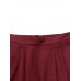 Women Pure Color High Elastic Waist Simple Wide Leg Pants With Pocket Women Pure Color High Elastic Waist Simple Wide Leg Pants With Pocket