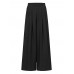 Women Pure Color High Elastic Waist Simple Wide Leg Pants With Pocket Women Pure Color High Elastic Waist Simple Wide Leg Pants With Pocket